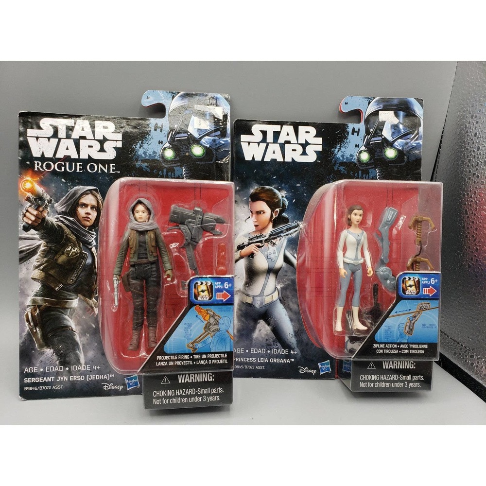 (2) NEW Star Wars figurines toys Rebels Princess Leia Organa &Rogue One Jyn Erso